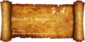 Horvát Anita névjegykártya